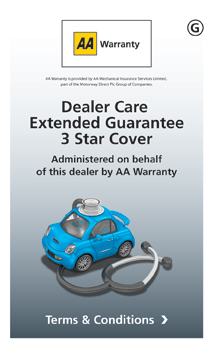 Dealer Care Extended Guarantee 3 Star Cover
